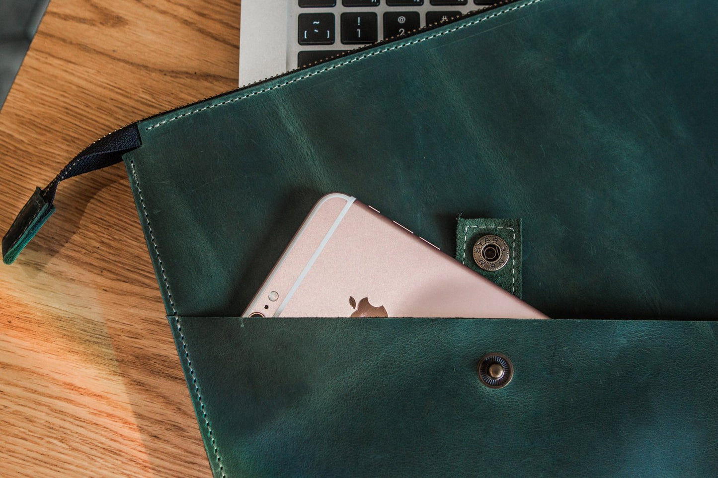 personalized leather portfolio