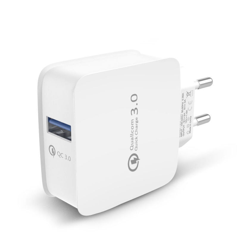 USB Fast Quick Wall Charger for Android or iPhone (EU Plug) - Exinoz