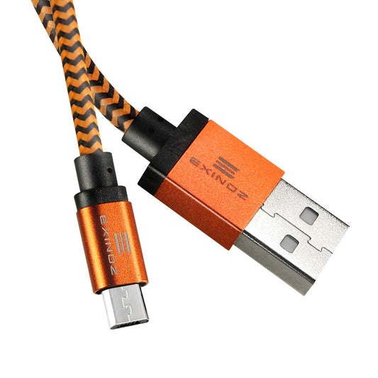 8inch Braided Micro USB Cable - Exinoz
