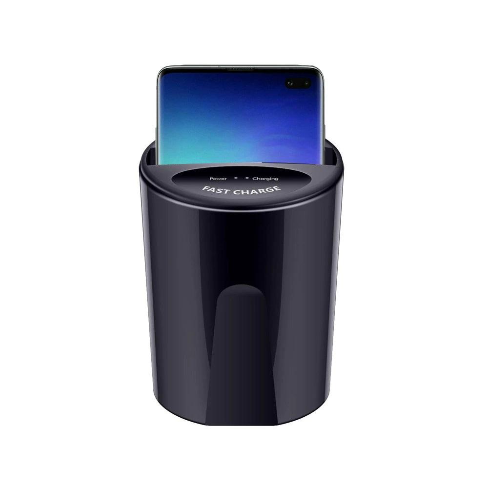 10W Car Wireless Charger Cup with USB Output - Exinoz