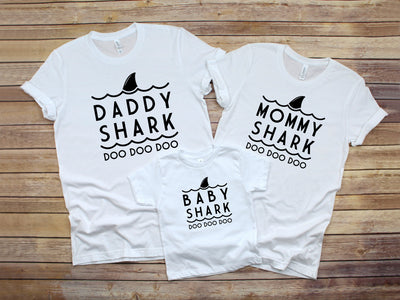 Mommy Daddy and Baby Shark DO DO DO Family Shirts - Exinoz