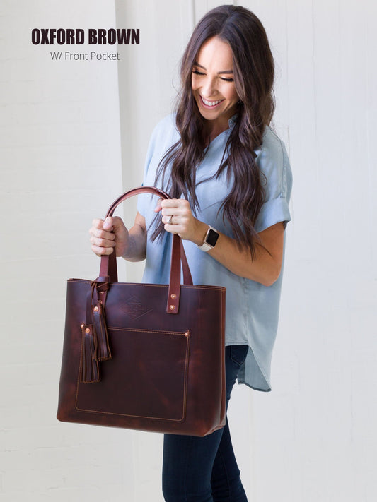 Genuine Leather Tote Bag for Women - Exinoz