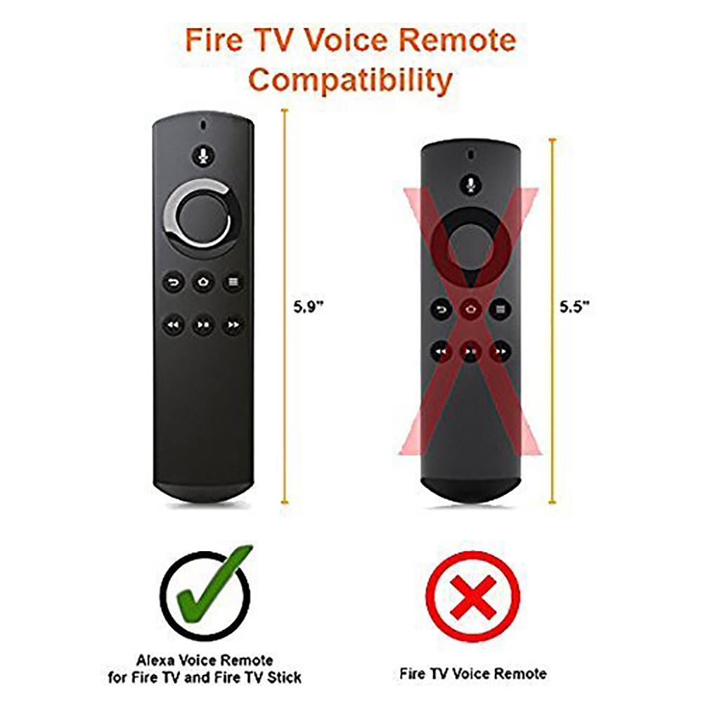 Anti Slip Silicone Protective Case Cover for Amazon Fire TV Voice Remote - Exinoz