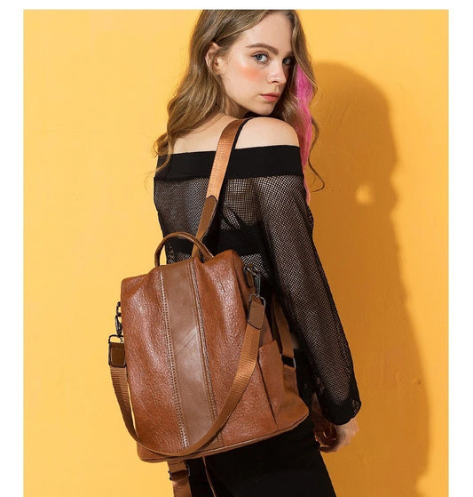 Women's Leather Backpack Large