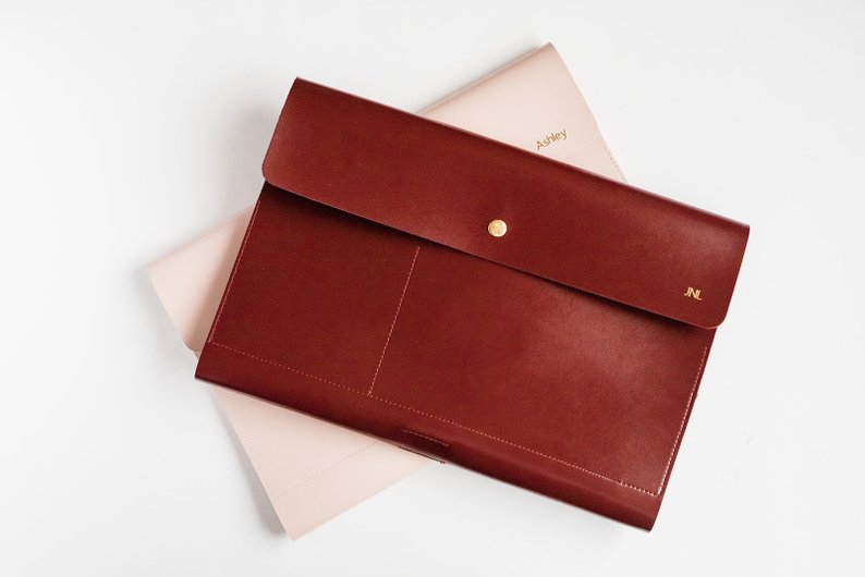 Vegan Leather iPad Pro Case Purse Organizer (Handmade) - Exinoz