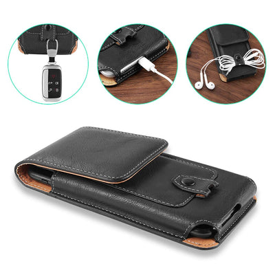 Universal Leather Phone Wallet with Belt Clip Pouch Case (iPhone X / XS / XS Max / XR / 6 / 7 / 8 and Samsung) - Exinoz