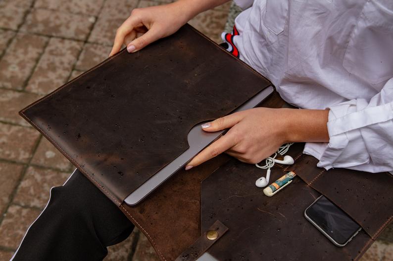 Genuine Leather Laptop & MacBook Sleeve Case - Exinoz