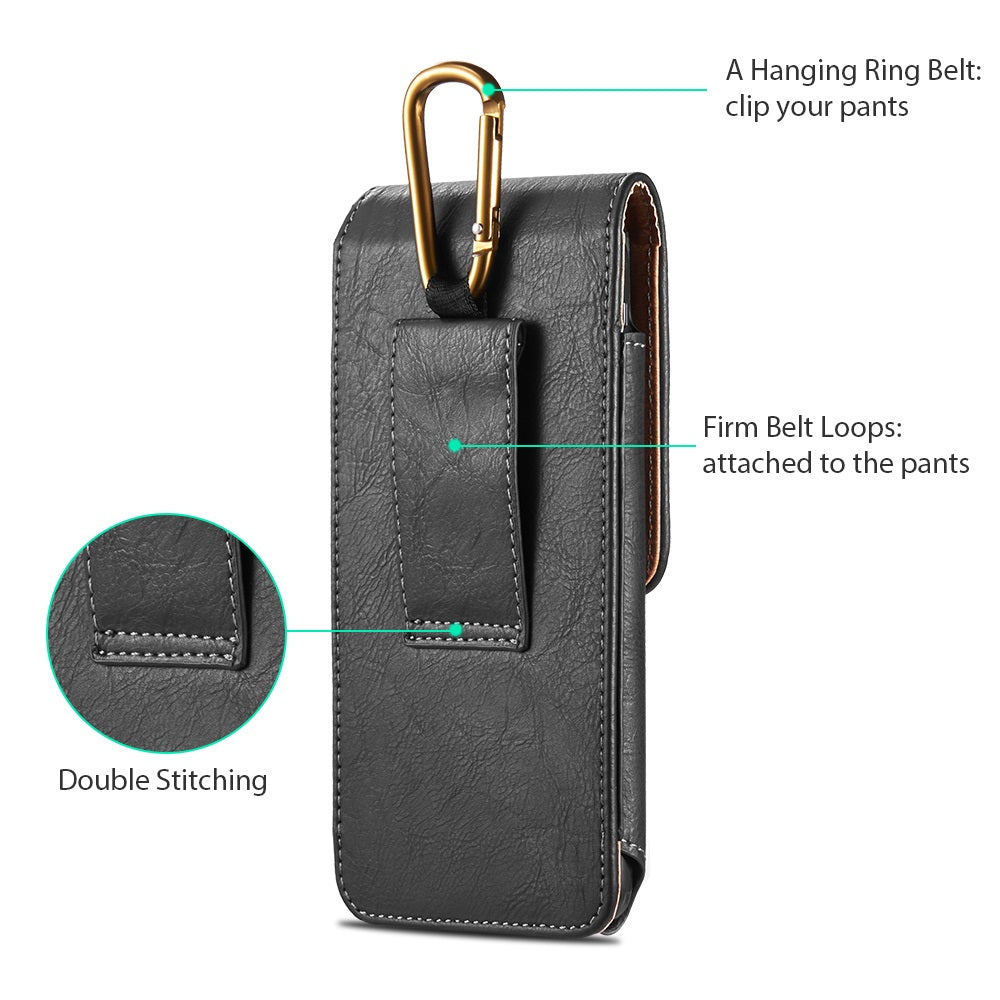 Universal Leather Phone Wallet with Belt Clip Pouch Case (iPhone X / XS / XS Max / XR / 6 / 7 / 8 and Samsung) - Exinoz
