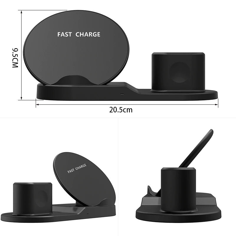 Wireless Charger for iPhone and Android devices 3 in 1 Charging Pad - Exinoz