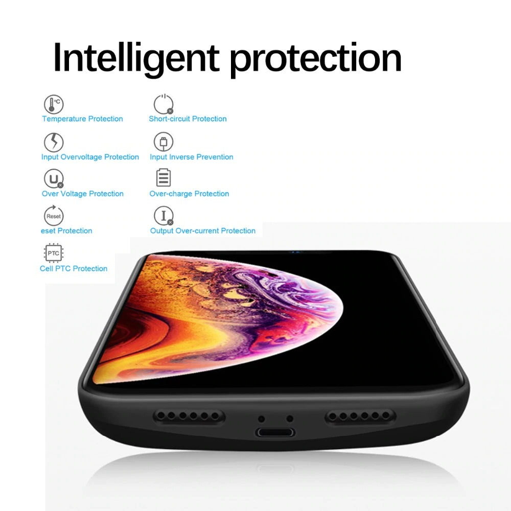 Portable Battery Phone Case For iPhone XS Max 6000mah - Exinoz