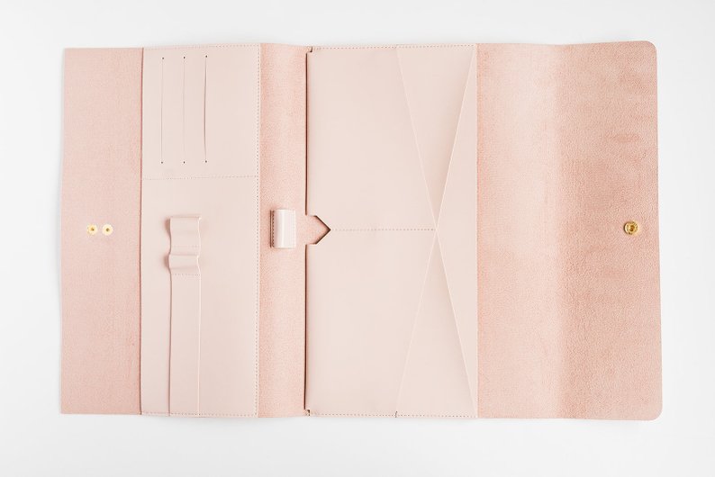 Vegan Leather iPad Pro Case Purse Organizer (Handmade) - Exinoz