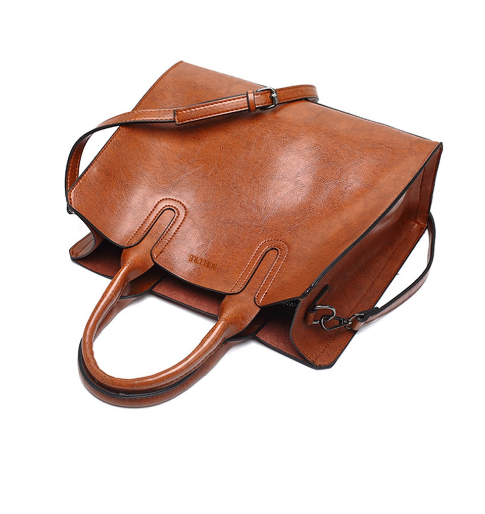 Women's Leather Casual  Handbag Large