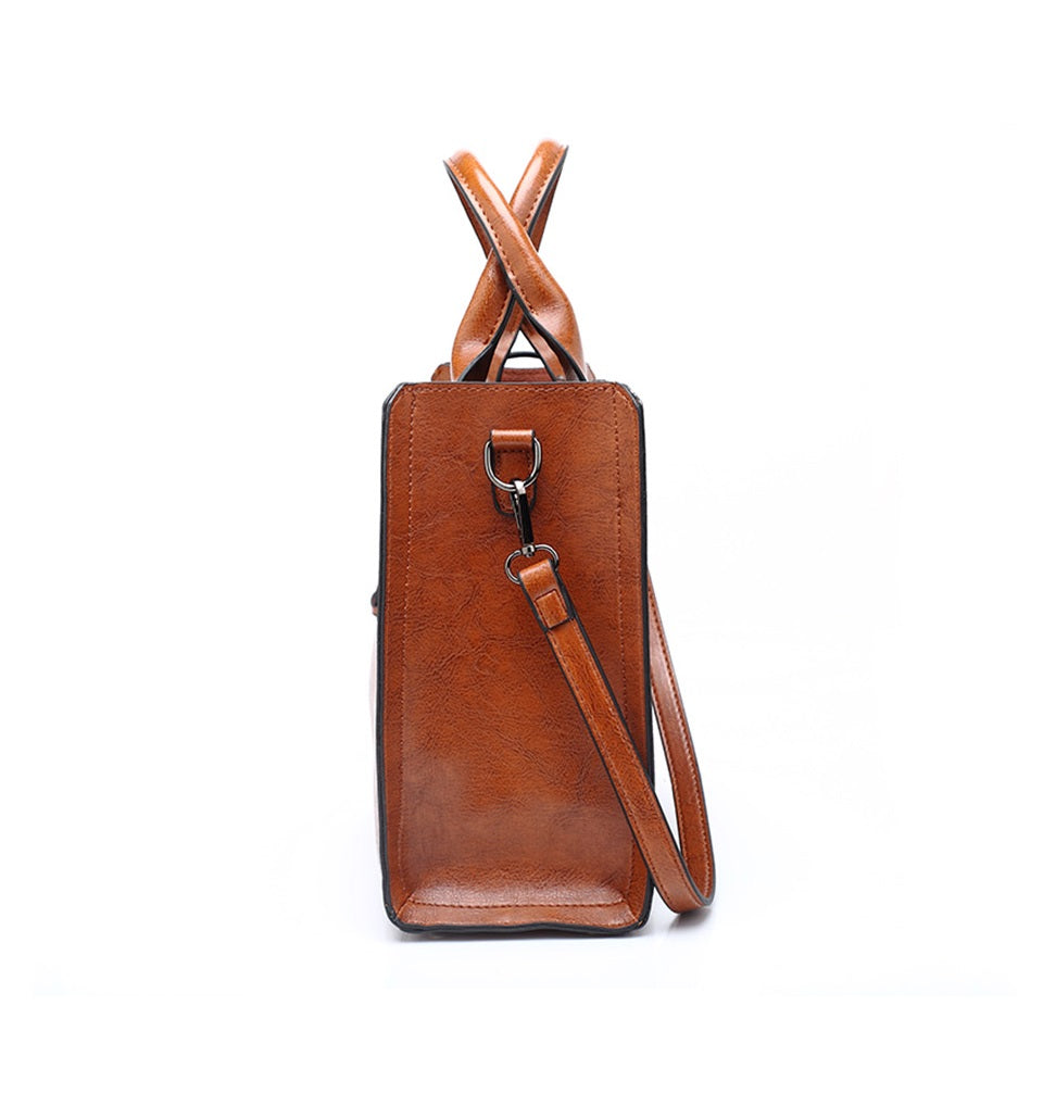 Women's Leather Casual  Handbag Large