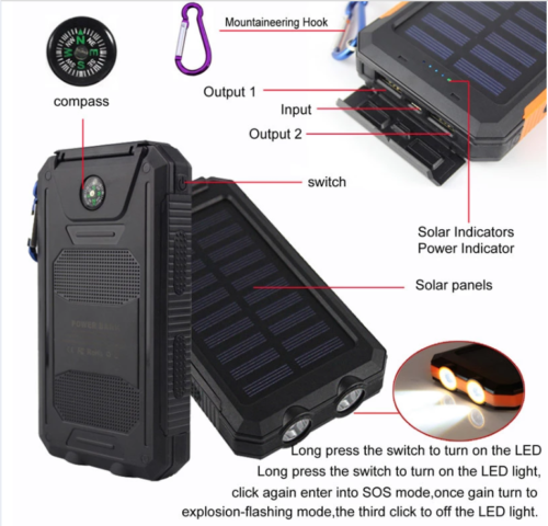 Waterproof Solar PowerBank - Exinoz