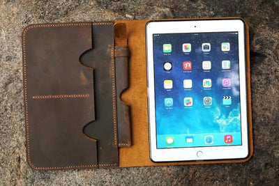 Genuine Leather iPad Cover Case Organizer for iPad Pro 9.7", 11", & 12.9" - Exinoz