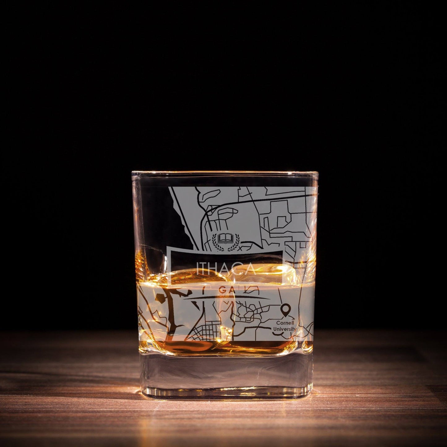 ETCHED CITY MAP GLASSES ( Set of Two ) - Exinoz