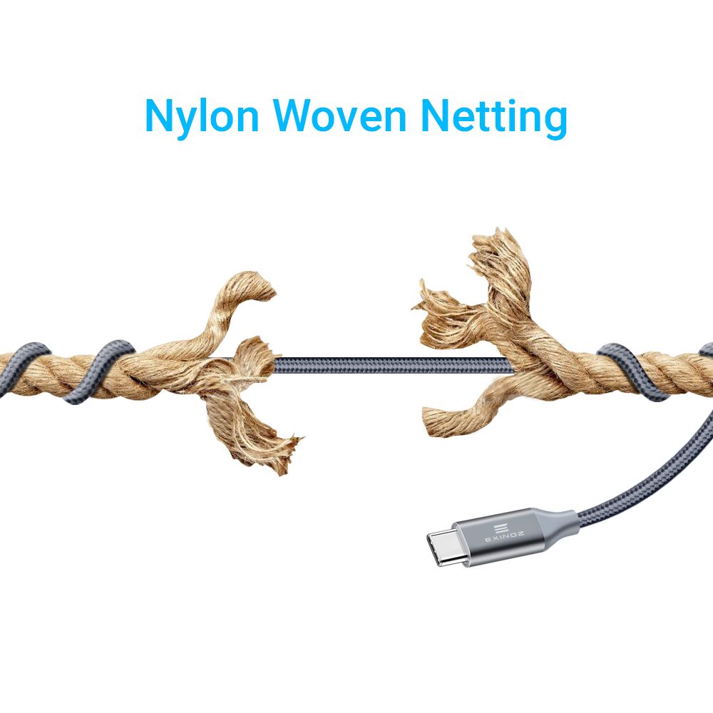 Exinoz USB Typ-C Kabel Schnellaufladung per USB-C zu USB-A Ladekabel | Geflochtenes Nylon Ladekabel mit schnellem Aufladen kompatibel mit Galaxy S8 S9 Note 8 9 Nintendo Switch, Google Pixel - Exinoz