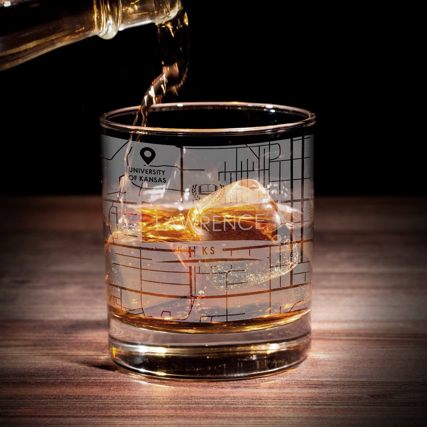 ETCHED CITY MAP GLASSES (Set of Two) - Exinoz
