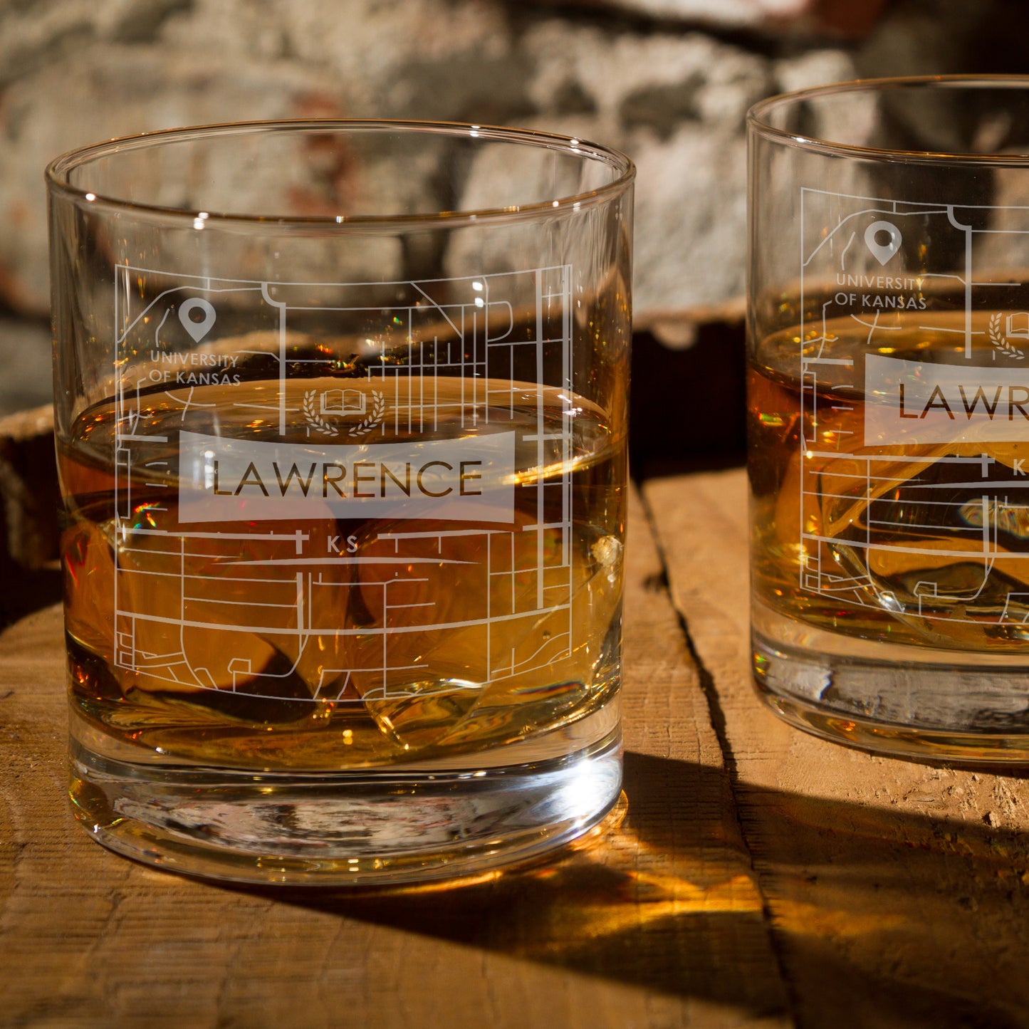 MICHIGAN MI ETCHED CITY MAP GLASSES (Set of Two) - Exinoz