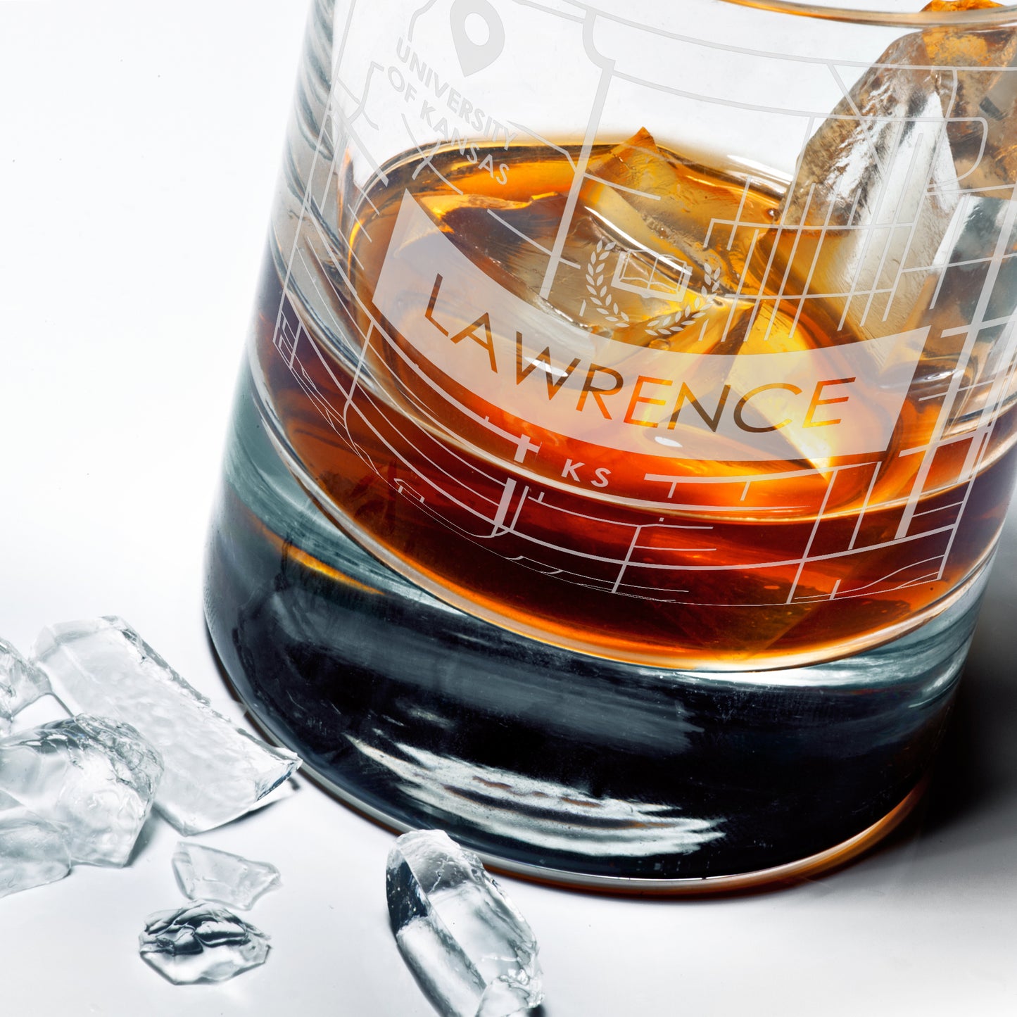 MICHIGAN MI ETCHED CITY MAP GLASSES (Set of Two) - Exinoz