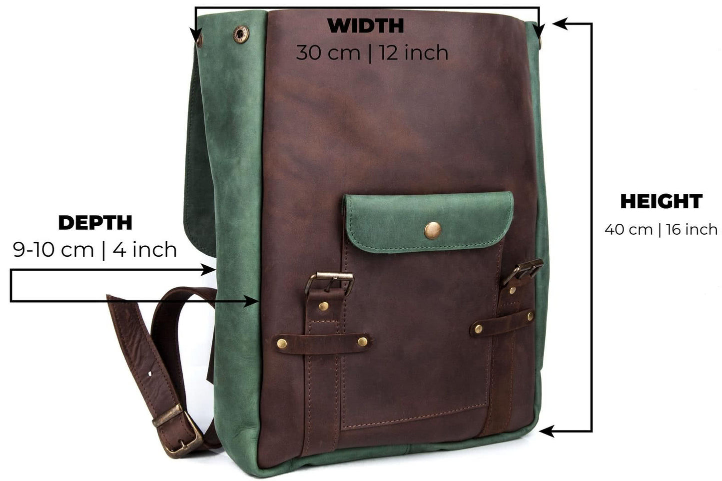 Genuine Leather Laptop Backpack - Exinoz