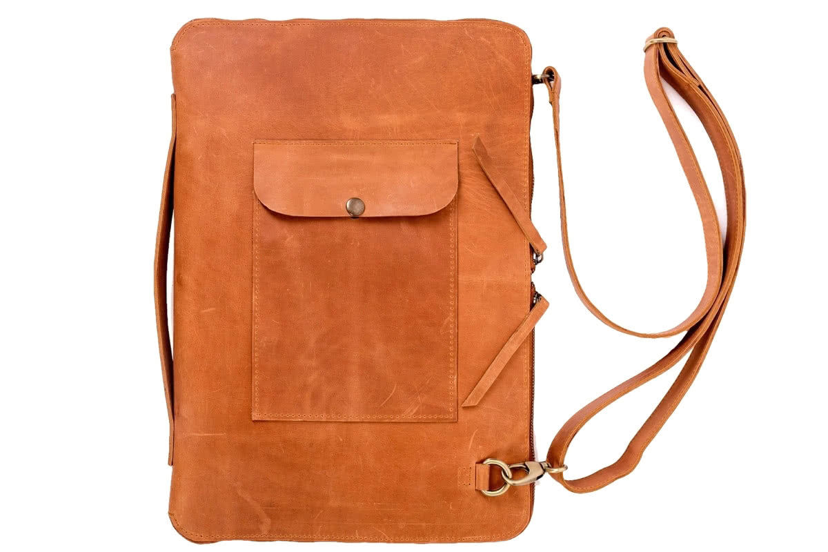 Leather MacBook Tech Organiser Case - Exinoz