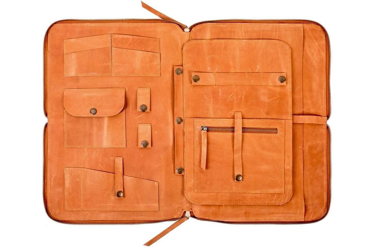 Leather MacBook Tech Organiser Case - Exinoz