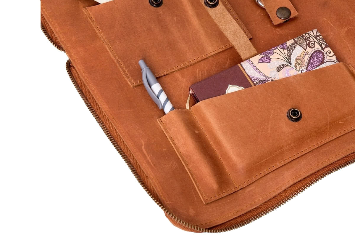 Leather MacBook Tech Organiser Case - Exinoz