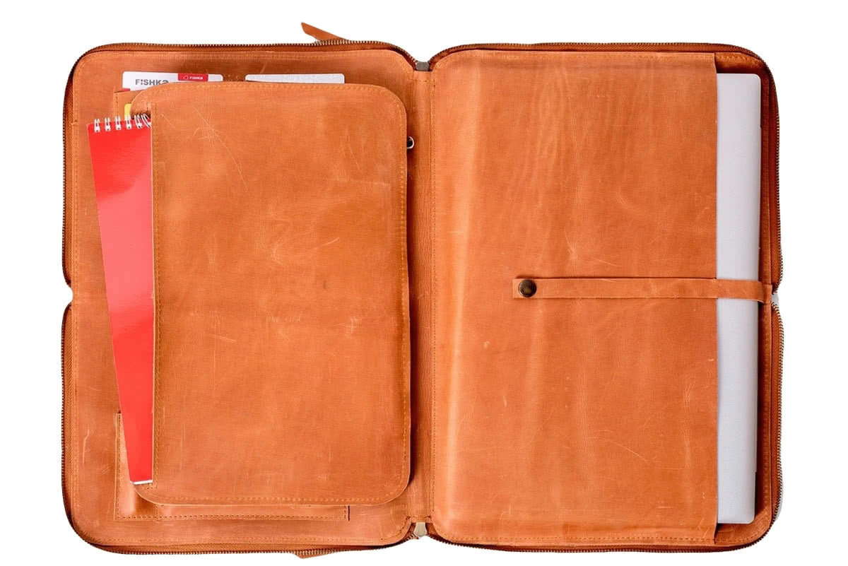 Leather MacBook Tech Organiser Case - Exinoz