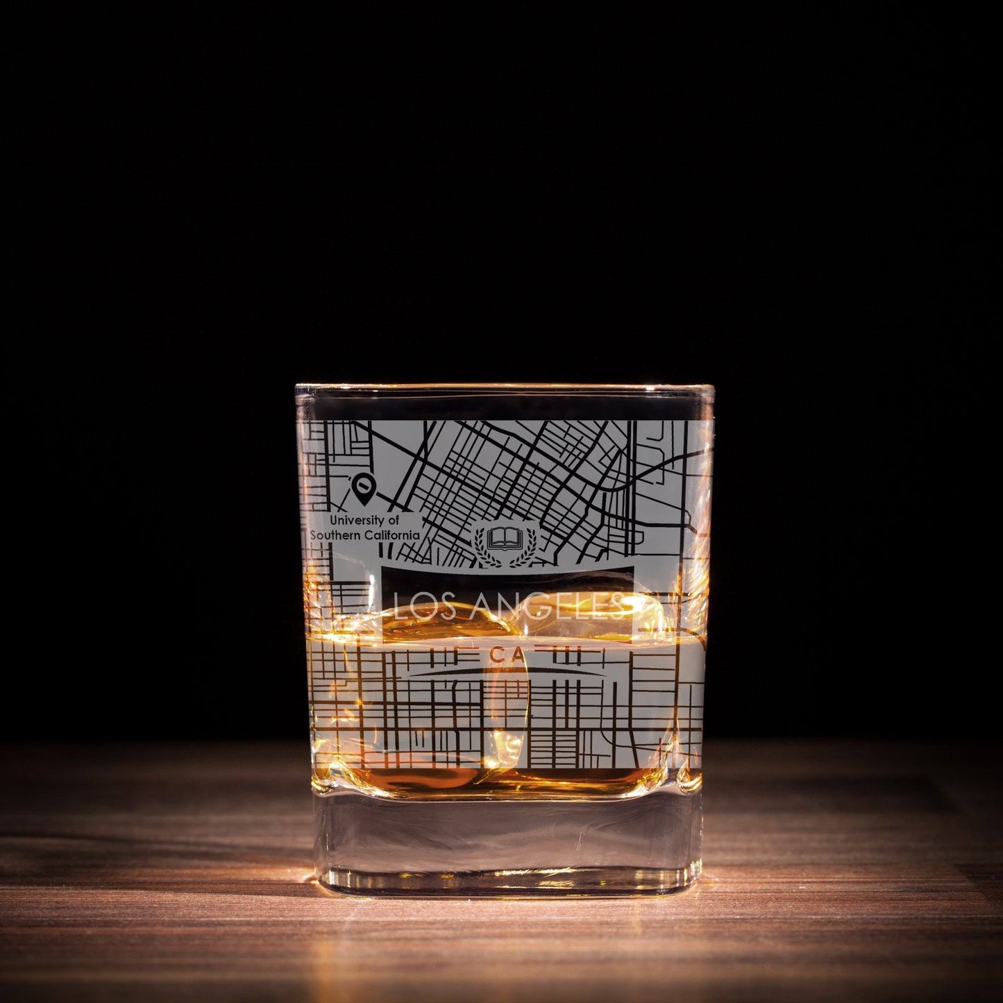 ETCHED CITY MAP GLASSES ( Set of Two ) - Exinoz