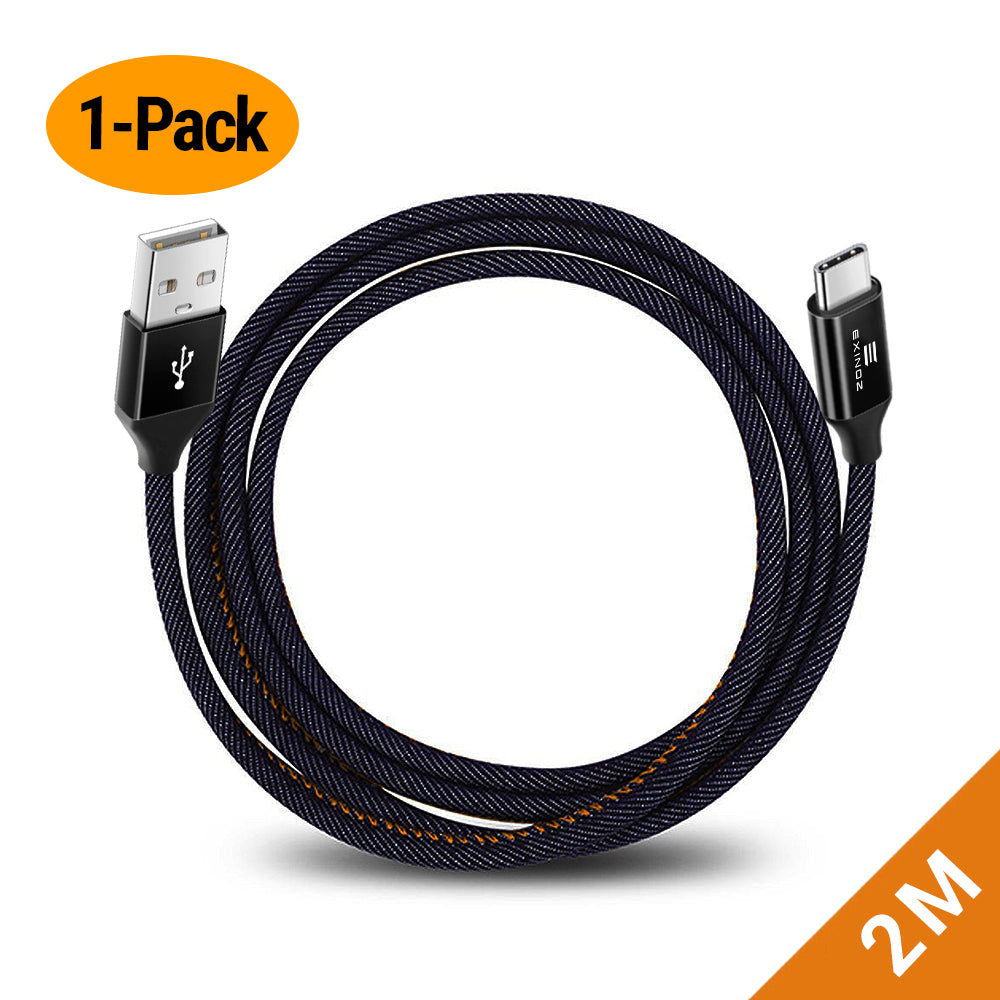Exinoz USB Type C Cable Fast Charging USB C (Denim Blue) - Exinoz