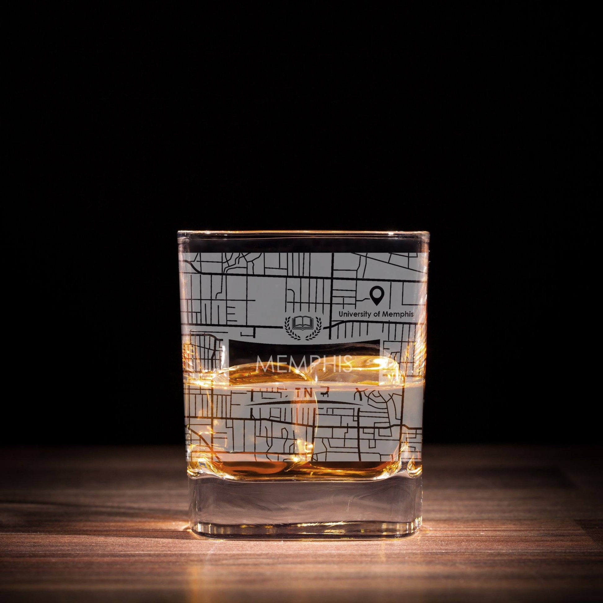ETCHED CITY MAP GLASSES ( Set of Two ) - Exinoz