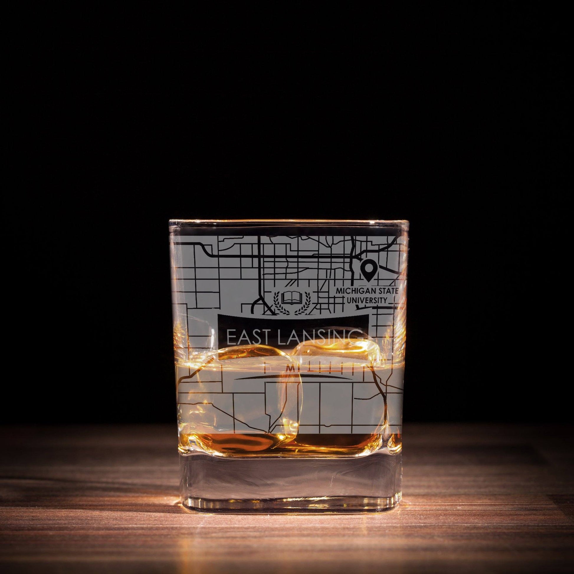 ETCHED CITY MAP GLASSES ( Set of Two ) - Exinoz