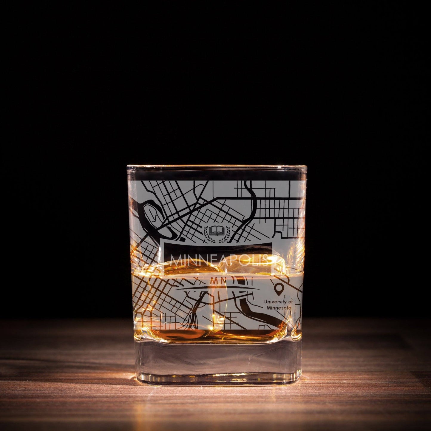 ETCHED CITY MAP GLASSES ( Set of Two ) - Exinoz