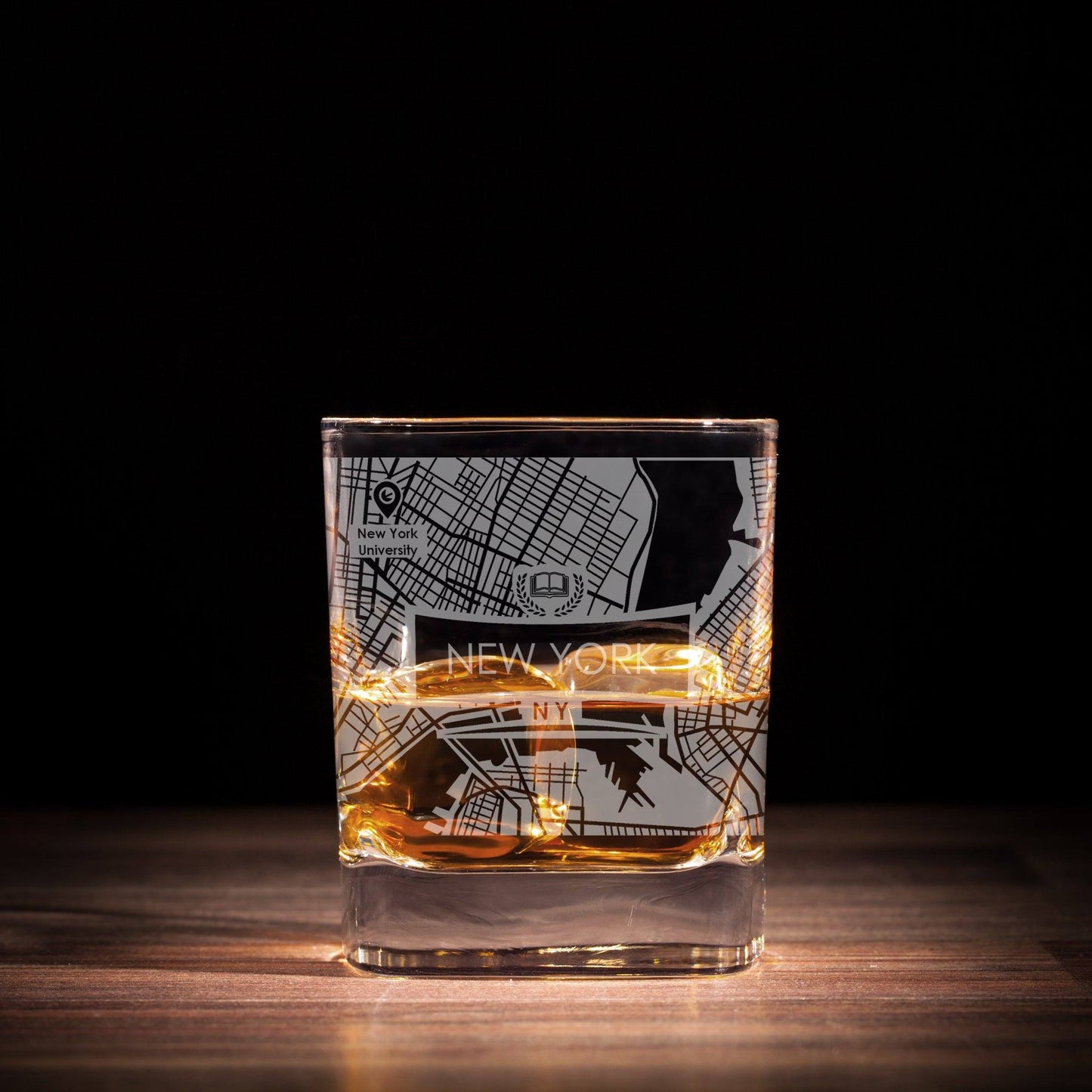 ETCHED CITY MAP GLASSES ( Set of Two ) - Exinoz