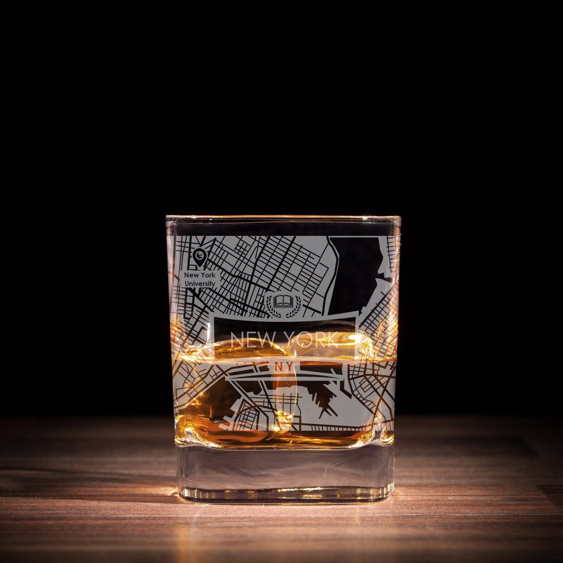 ETCHED CITY MAP GLASSES ( Set of Two ) - Exinoz