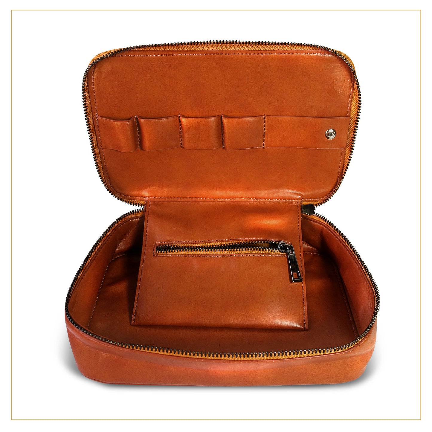 Tech Organizer Kit | Stores and Protects your Devices and Accessories I Perfect Fit & Elegant Design [Brown] - Exinoz