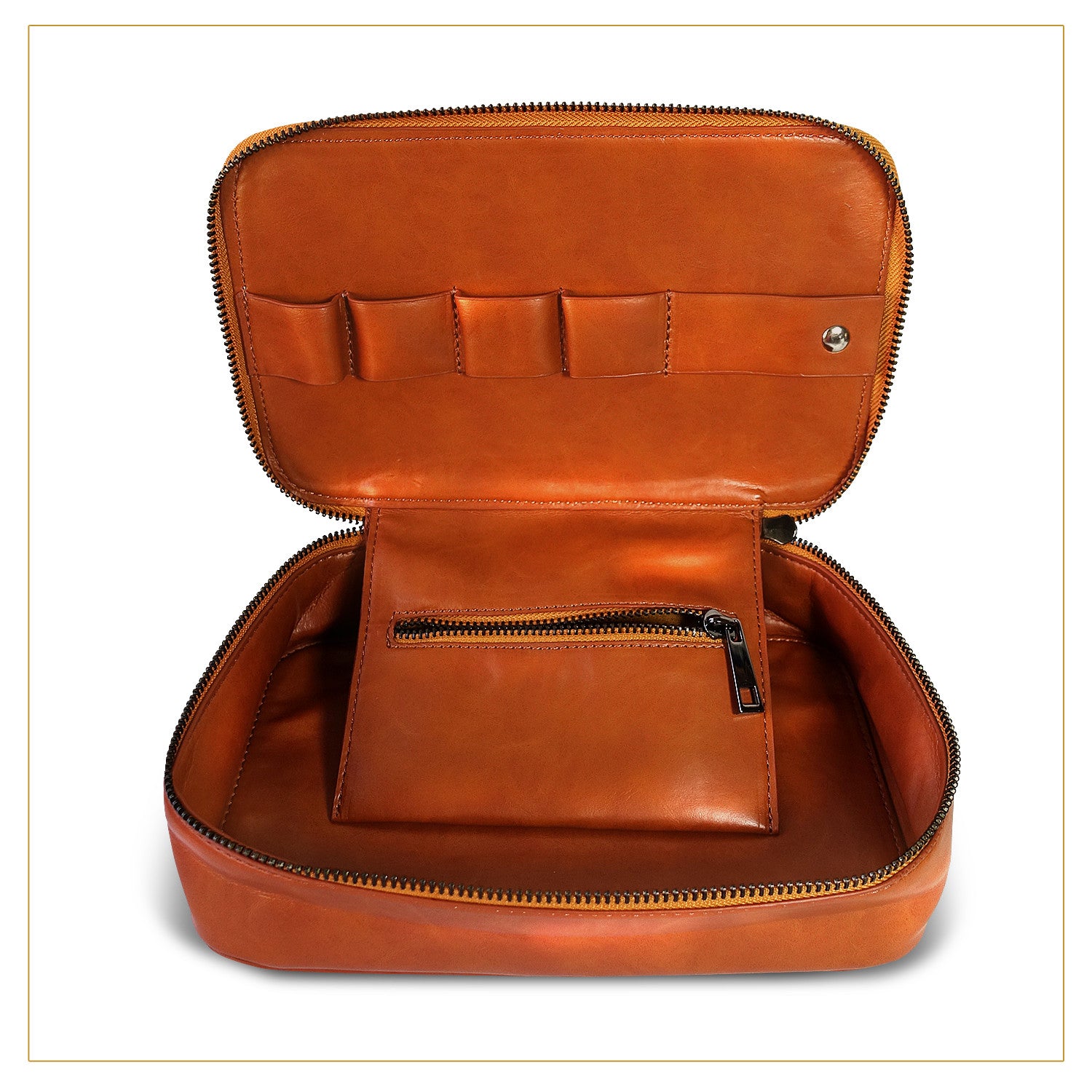 Tech Organizer Kit | Stores and Protects your Devices and Accessories I Perfect Fit & Elegant Design [Brown] - Exinoz