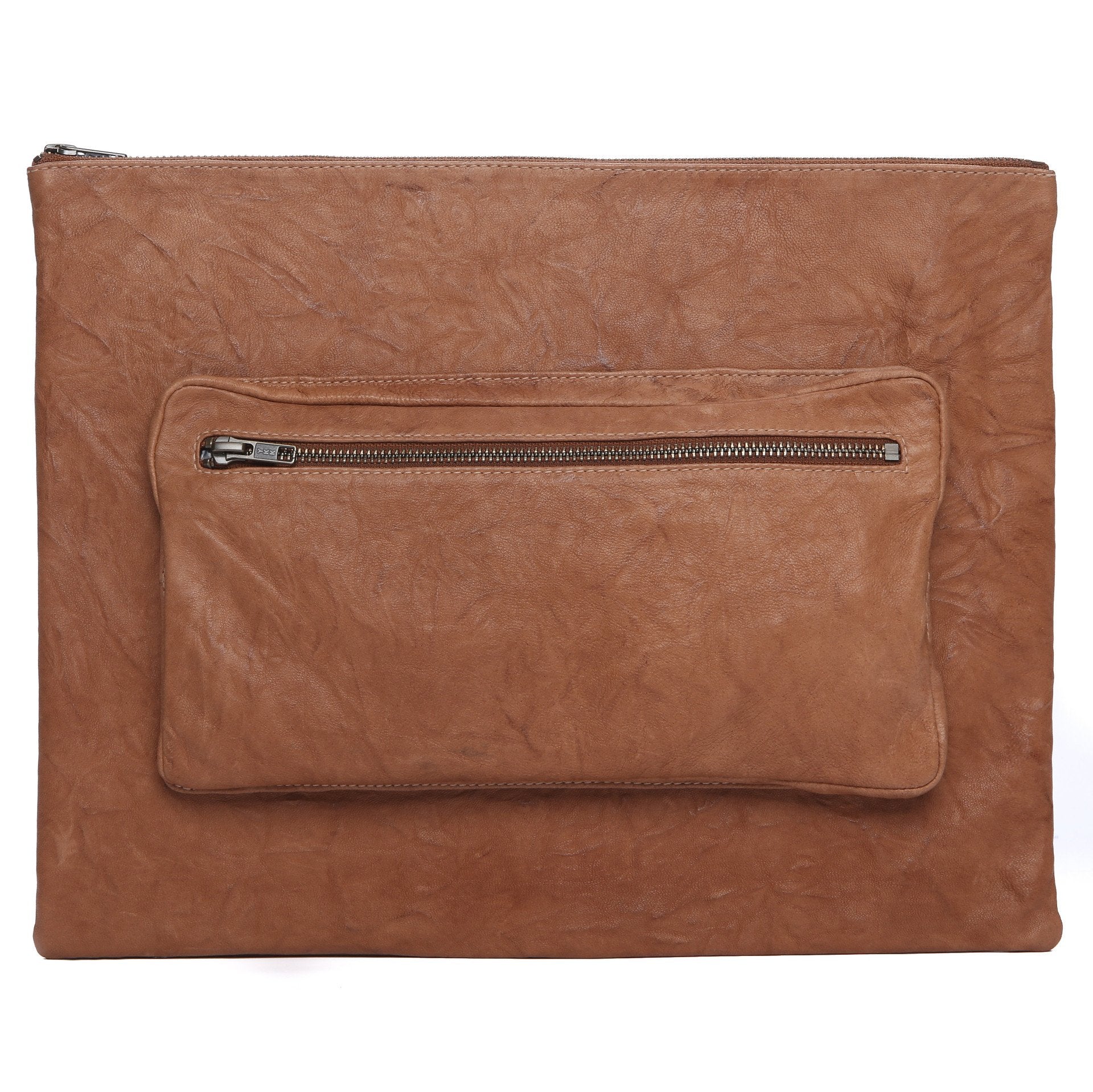 MADE IN LA - LAMB LEATHER OVERSIZED POUCH - Exinoz