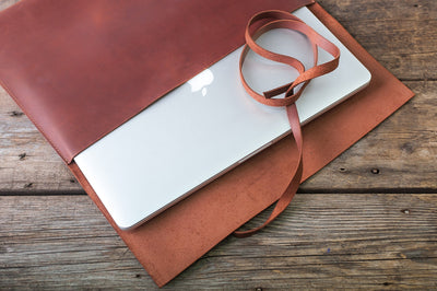 EXINOZ Handmade Leather Laptop Sleeve - Exinoz