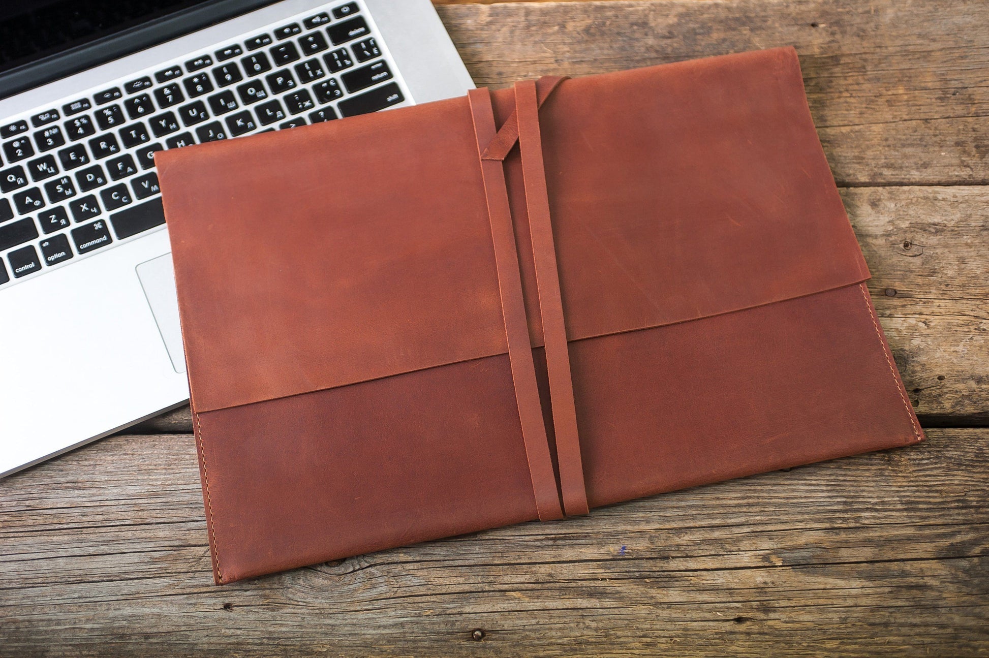EXINOZ Handmade Leather Laptop Sleeve - Exinoz