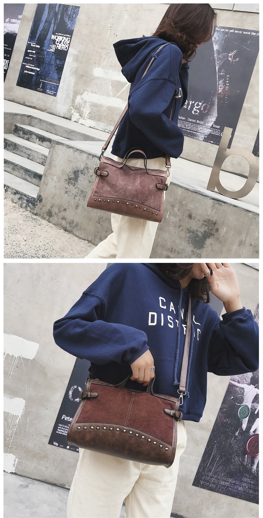 EXINOZ Leopard Handbag For Women