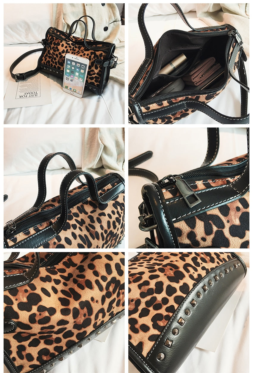 EXINOZ Leopard Handbag For Women