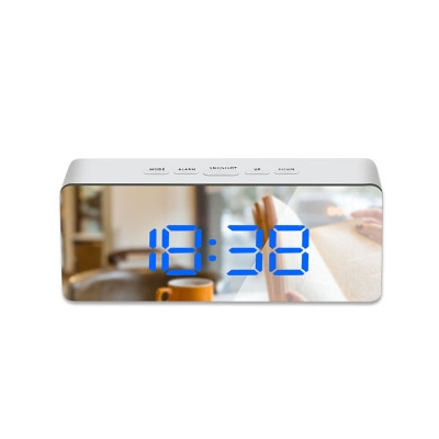 LED Mirror Night Clock with Temperature Display