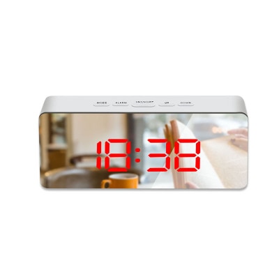 LED Mirror Night Clock with Temperature Display