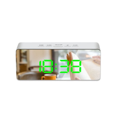 LED Mirror Night Clock with Temperature Display