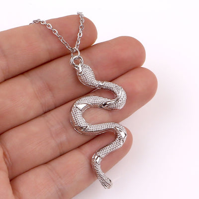 EXINOZ Snake Necklace Jewelry | Silver