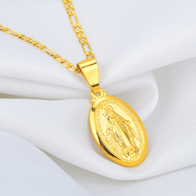 Virgin Mary Pendant Necklace - Exinoz