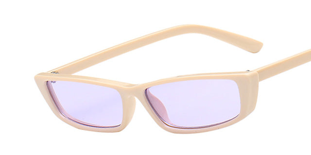 Rectangle Small Frame Sunglasses Fashion Designer Square Shades for Women - Exinoz