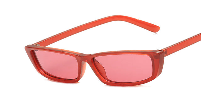 Rectangle Small Frame Sunglasses Fashion Designer Square Shades for Women - Exinoz